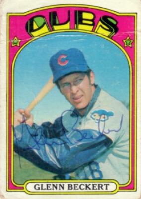 Glenn Beckert autographed Chicago Cubs 1972 Topps card