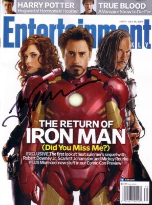 Jon Favreau autographed Iron Man 2 Entertainment Weekly magazine