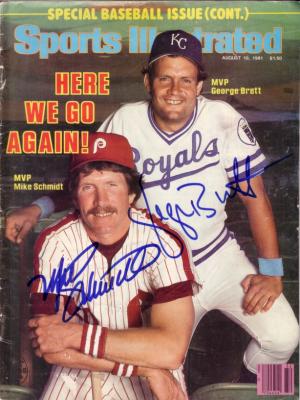 George Brett & Mike Schmidt autographed 1981 Sports Illustrated