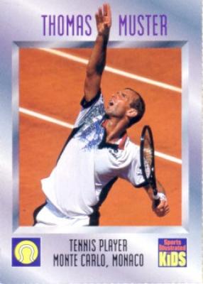 Thomas Muster 1995 Sports Illustrated for Kids card