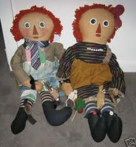 Raggedy Ann & Andy dolls; Old Toys