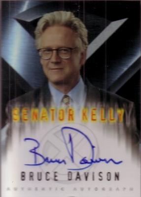 Bruce Davison X-Men certified autograph Senator Kelly Topps card