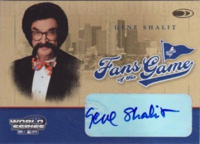 Gene Shalit certified autograph Donruss Fans of the Game card