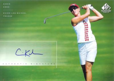 Carin Koch LPGA certified autograph 2004 SP Signature 8x10 photo card