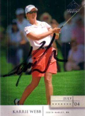 Karrie Webb (LPGA) autographed 2004 SP Signature Golf card