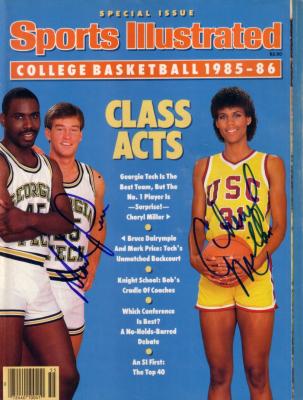 Cheryl Miller & Mark Price autographed 1985 Sports Illustrated