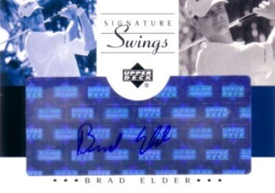 Brad Elder certified autograph Upper Deck Signature Swings golf card