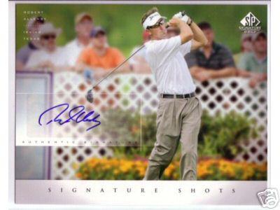 Robert Allenby certified autograph 2004 SP Signature Golf 8x10 photo card