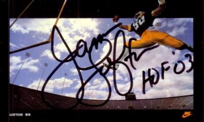 James Lofton autographed Green Bay Packers 1985 Nike card
