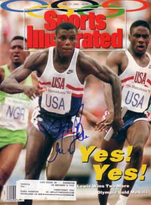 Carl Lewis autographed 1992 Olympics Sports Illustrated