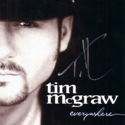 Tim McGraw autographed Everywhere CD booklet