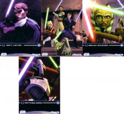 Star Wars Clone Wars 2009 promo card set (4)