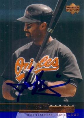 Harold Baines autographed Baltimore Orioles 2000 Upper Deck card