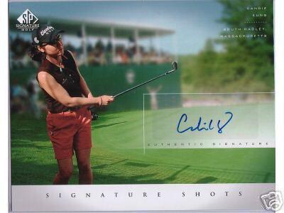 Candie Kung (LPGA) certified autograph 2004 SP Signature Golf 8x10 photo card