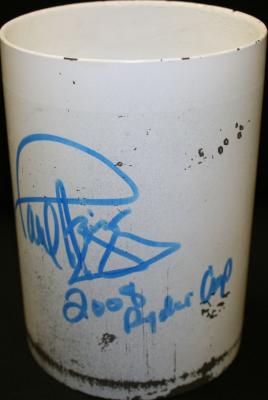 2008 Ryder Cup Valhalla hole 17 cup liner autographed by Paul Azinger