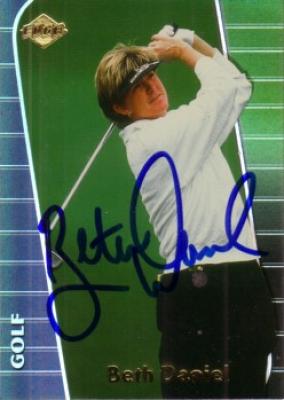 Beth Daniel (LPGA) autographed 2000 Collector's Edge golf card