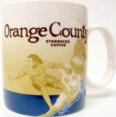 2009 Starbucks huge Orange County collector series 16 ounce coffee mug NEW