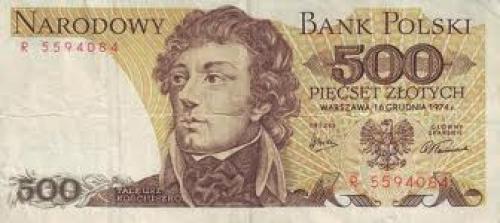 Banknote : Poland 500 currency