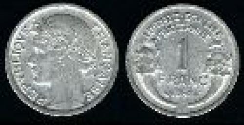 1 franc; Year: 1941-1959; (km 885a.1); aluminum