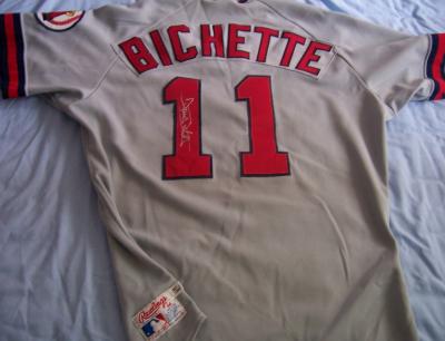Dante Bichette autographed 1988 Angels rookie season game worn Rawlings jersey