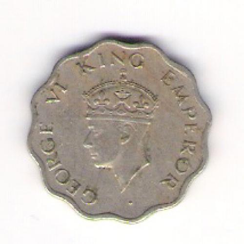 British India anna coin of 1947