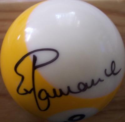 Ewa Mataya Laurance autographed billiards ball