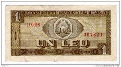 Banknotes; 1 Un Leu - Romania Banknote