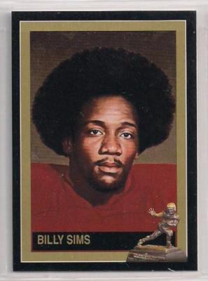 Billy Sims Oklahoma Heisman Trophy winner card