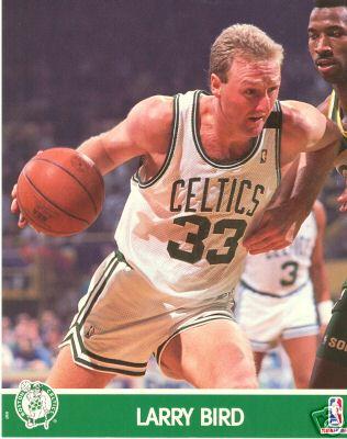 Larry Bird Celtics 1990 NBA Hoops 8x10 photo