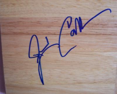 Jim Calhoun autographed 6x6 hardwood floor