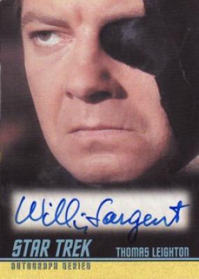 William Sargent Star Trek certified autograph card