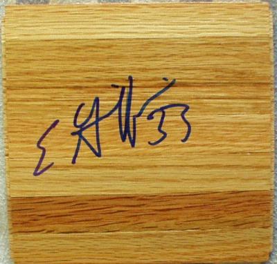 Eddie Griffin (Seton Hall) autographed basketball hardwood floor