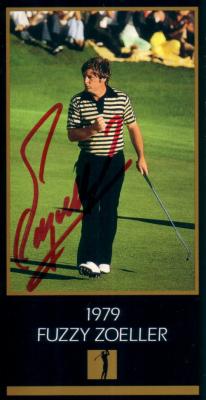 Fuzzy Zoeller autographed 1979 Masters Champion golf card