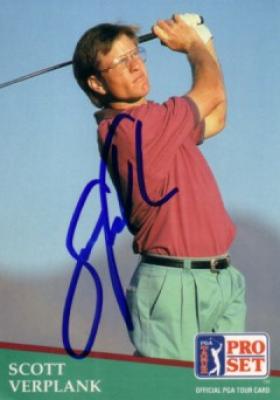 Scott Verplank autographed 1991 Pro Set golf card