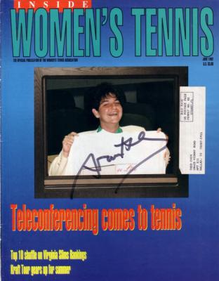 Arantxa Sanchez-Vicario autographed Women's Tennis magazine cover