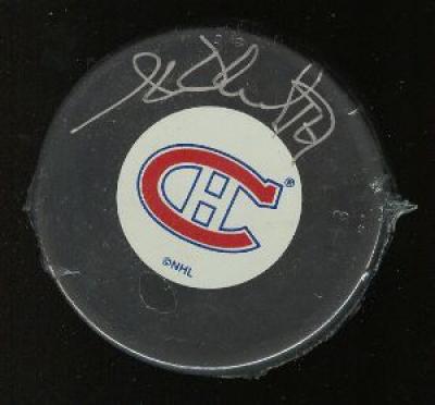 Henri Richard autographed Montreal Canadiens puck