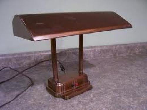 Antique Bronze Desk Lamp 1940's-1950's