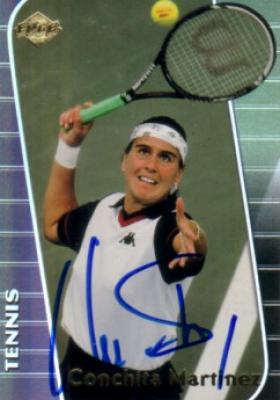 Conchita Martinez autographed 2000 Collector's Edge tennis card