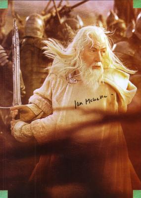 Ian McKellen autographed Lord of the Rings Gandalf full page magazine photo