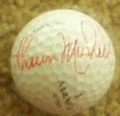 Shaun Micheel autographed golf ball