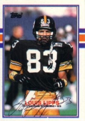 Louis Lipps autographed Pittsburgh Steelers 1989 Topps card