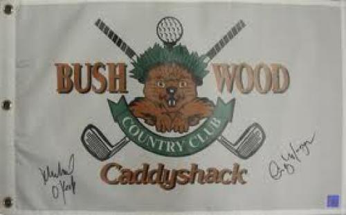 Memorabilia; Cindy Morgan And Michael OKeefe Dual Autographed Caddyshack Bushwood Golf