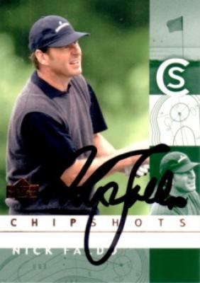 Nick Faldo autographed 2002 Upper Deck golf card