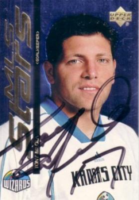 Tony Meola autographed 1999 MLS Kansas City Wizards card