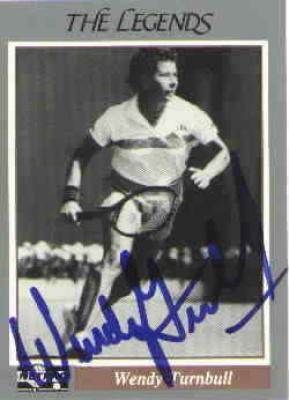 Wendy Turnbull autographed Netpro Legends tennis card