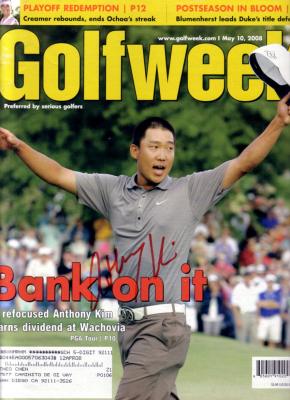 Anthony Kim autographed 2008 Golfweek magazine