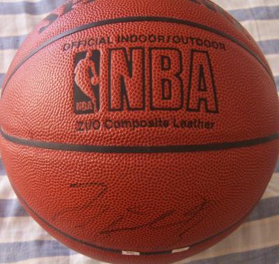 Michael Jordan autographed Spalding NBA basketball (light signature)