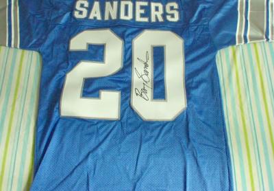 Barry Sanders autographed Detroit Lions authentic Reebok 1996 throwback jersey