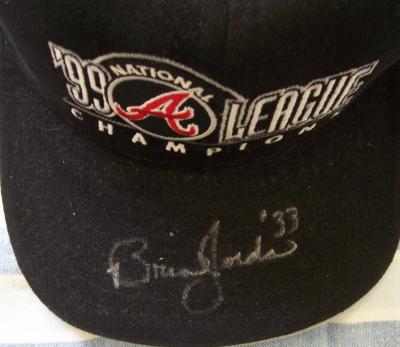 Brian Jordan autographed Atlanta Braves 1999 National League Champions cap