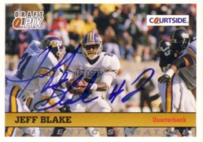 Jeff Blake East Carolina certified autograph 1992 Courtside card